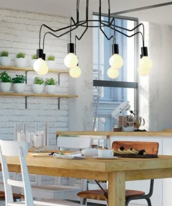 Sale Sklep Kaja Nowoczesna lampa wisząca z przewodami 38-71057 BASSO | Kaja czarny