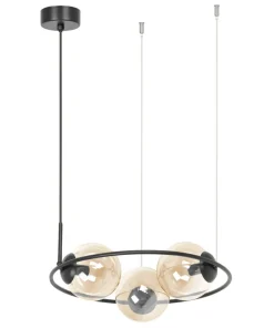 Clearance Sklep Kaja Nowoczesna lampa wisząca z bursztynowymi kloszami K-5124 z serii VENTA
