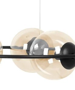 Clearance Sklep Kaja Nowoczesna lampa wisząca z bursztynowymi kloszami K-5124 z serii VENTA