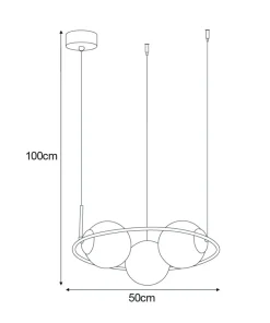 Clearance Sklep Kaja Nowoczesna lampa wisząca z bursztynowymi kloszami K-5124 z serii VENTA