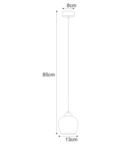 Outlet Sklep Kaja Nowoczesna lampa wisząca z grafitowym kloszem K-5610 z serii NIRA