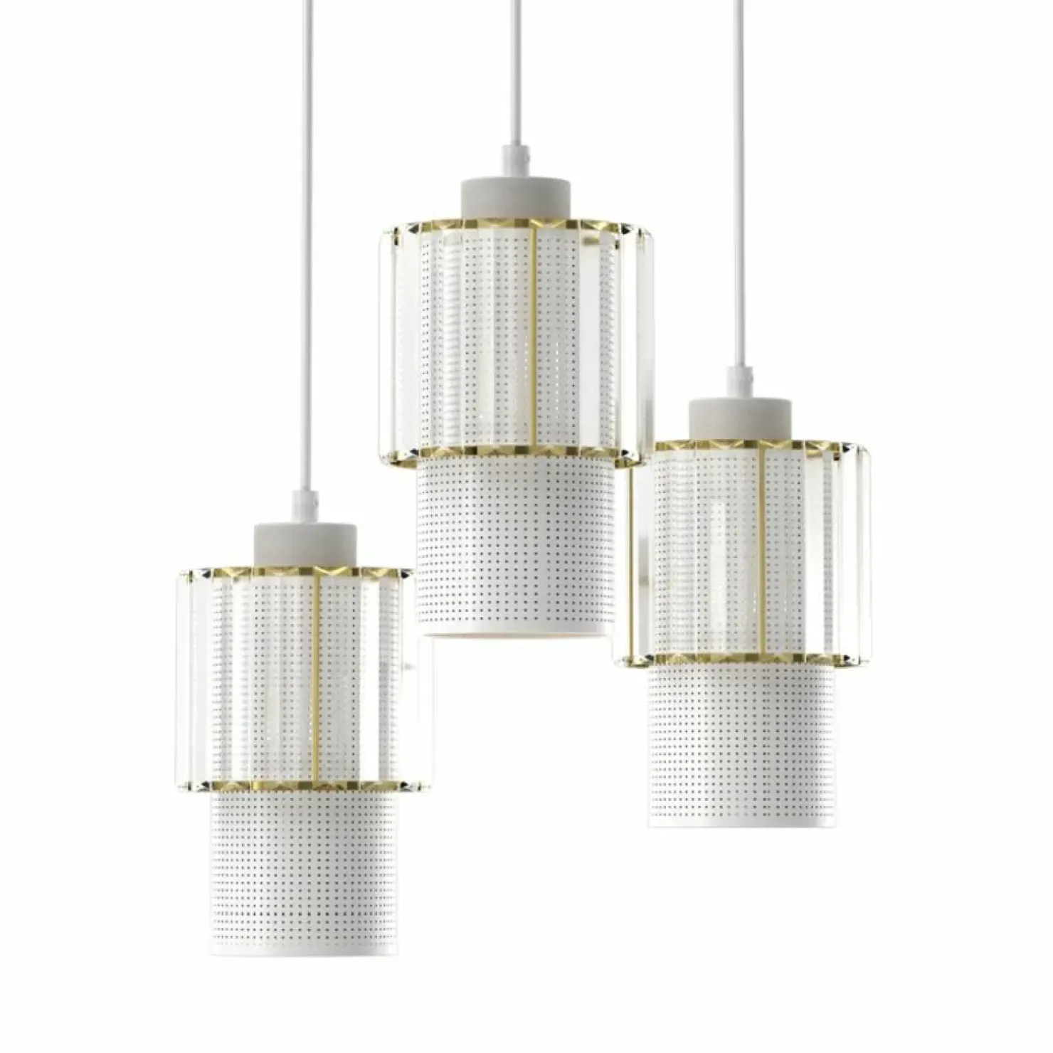 Outlet Sklep Kaja Nowoczesna lampa wisząca z kryształkami MLP8366 BLANCO | Kaja