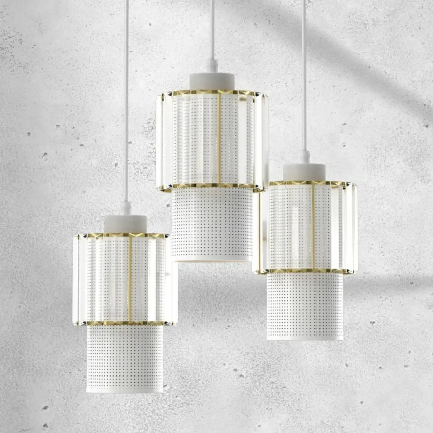 Outlet Sklep Kaja Nowoczesna lampa wisząca z kryształkami MLP8366 BLANCO | Kaja