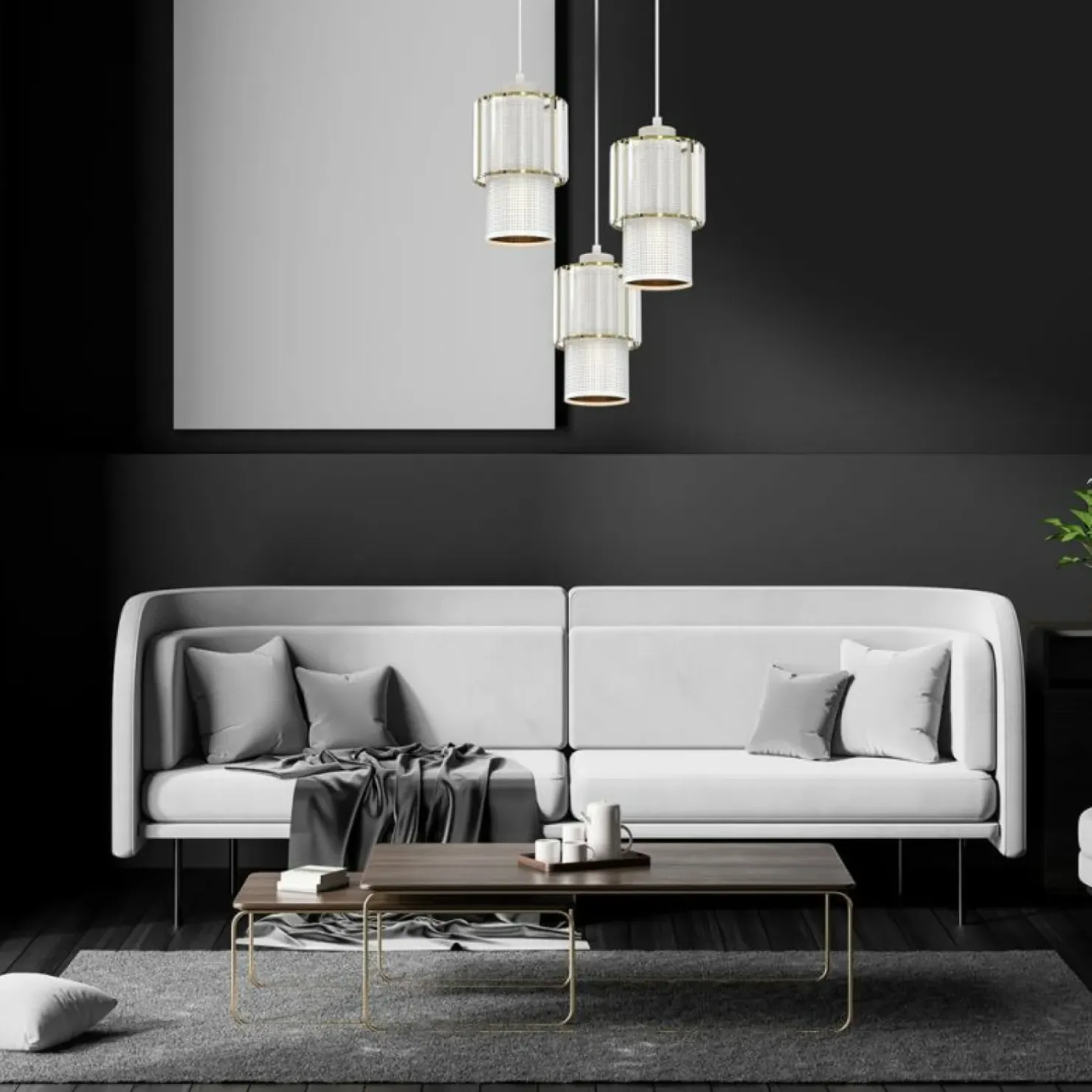 Outlet Sklep Kaja Nowoczesna lampa wisząca z kryształkami MLP8366 BLANCO | Kaja