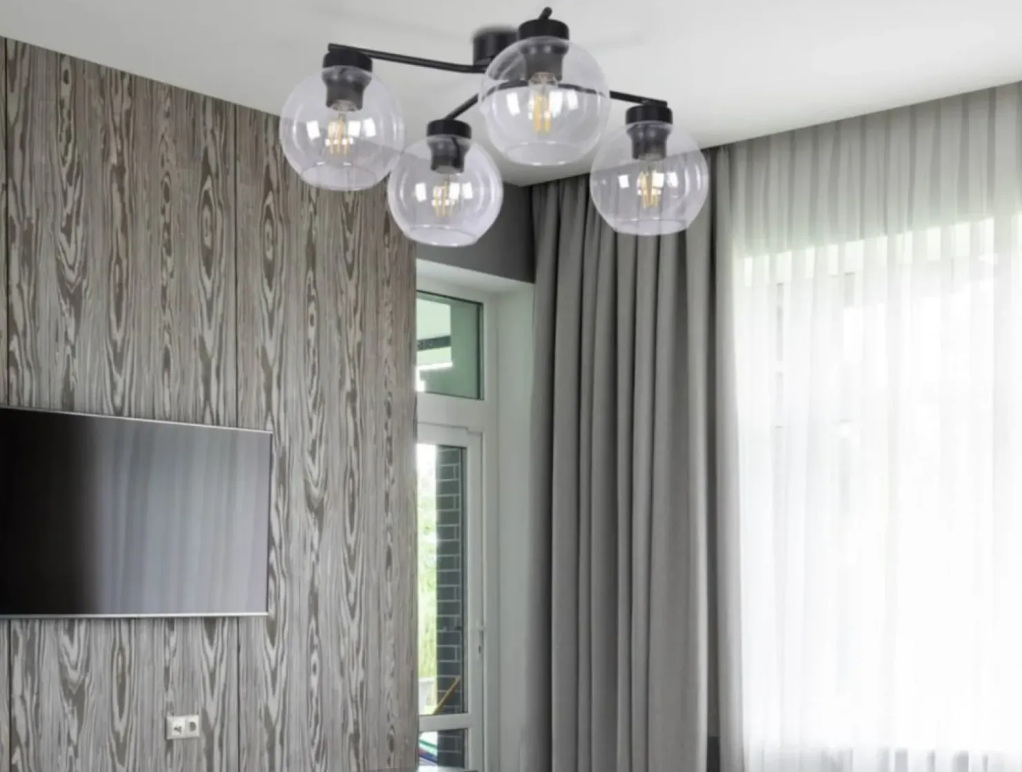 New Sklep Kaja Nowoczesna lampa z okrągłymi kloszami K-2627 AIDEN 2 | Kaja