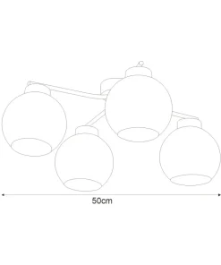 New Sklep Kaja Nowoczesna lampa z okrągłymi kloszami K-2627 AIDEN 2 | Kaja