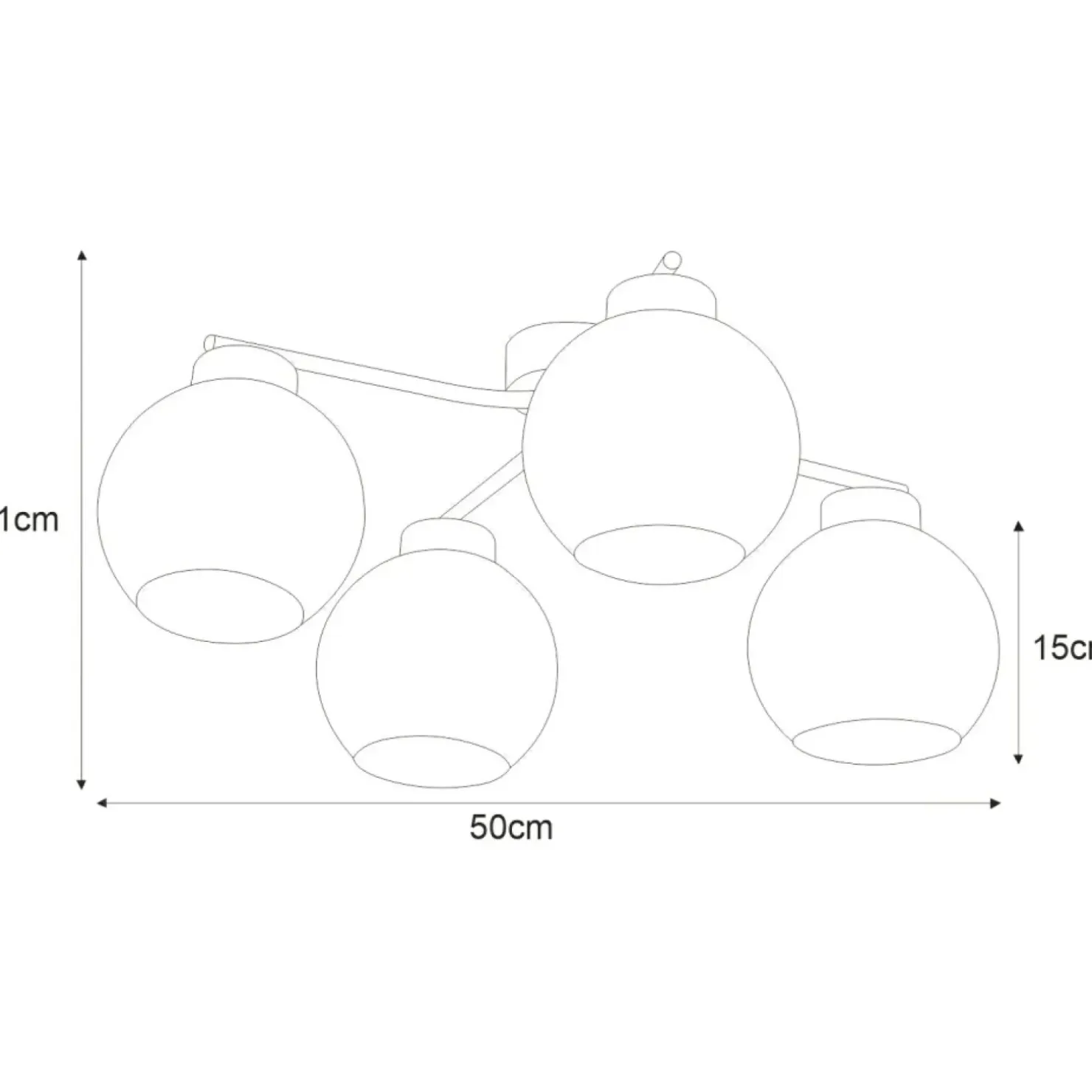 New Sklep Kaja Nowoczesna lampa z okrągłymi kloszami K-2627 AIDEN 2 | Kaja