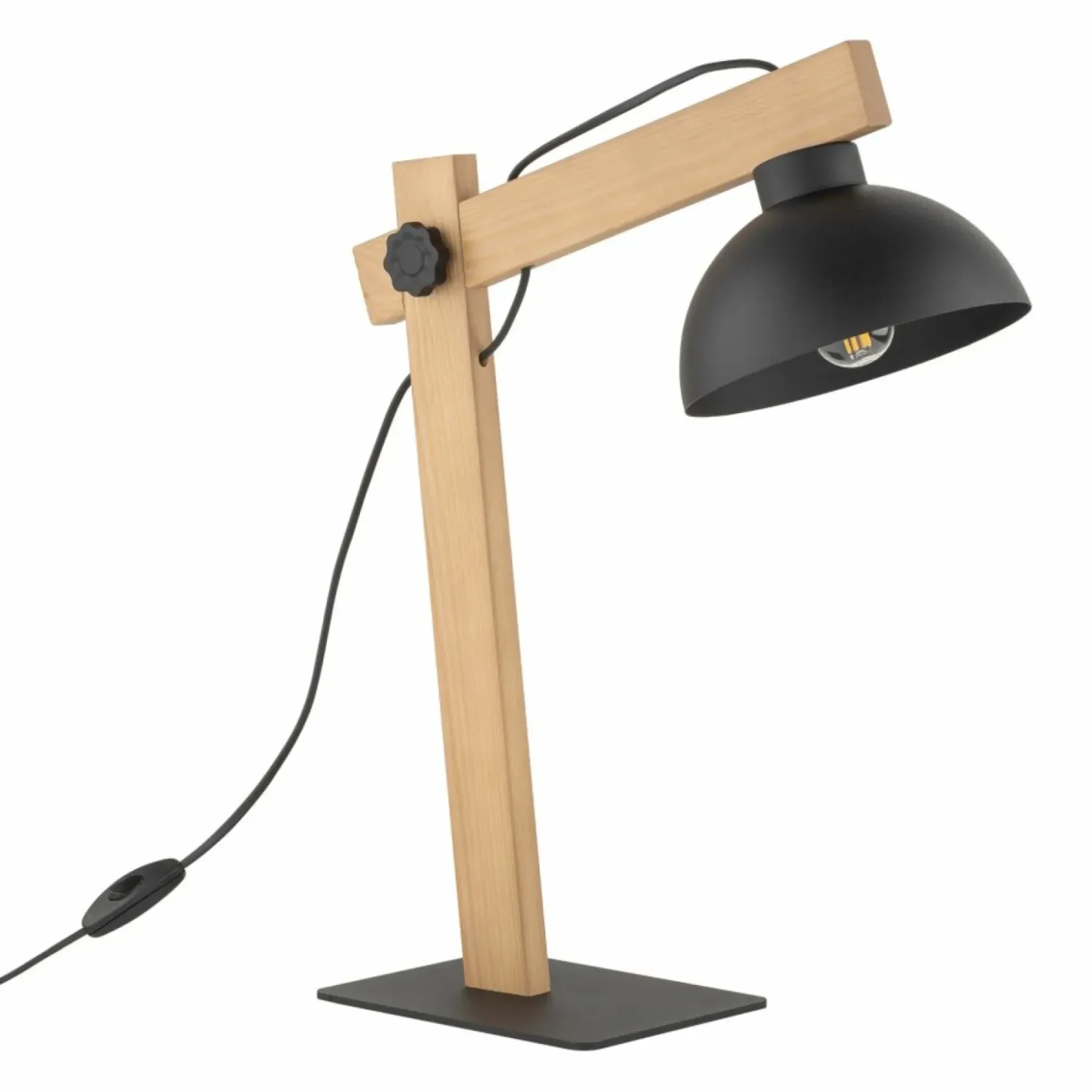 Nowoczesna lampka biurkowa, drewniane ramię TK 5346 z serii OSLO*Sklep Kaja New