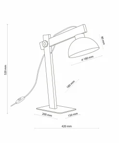 Nowoczesna lampka biurkowa, drewniane ramię TK 5346 z serii OSLO*Sklep Kaja New