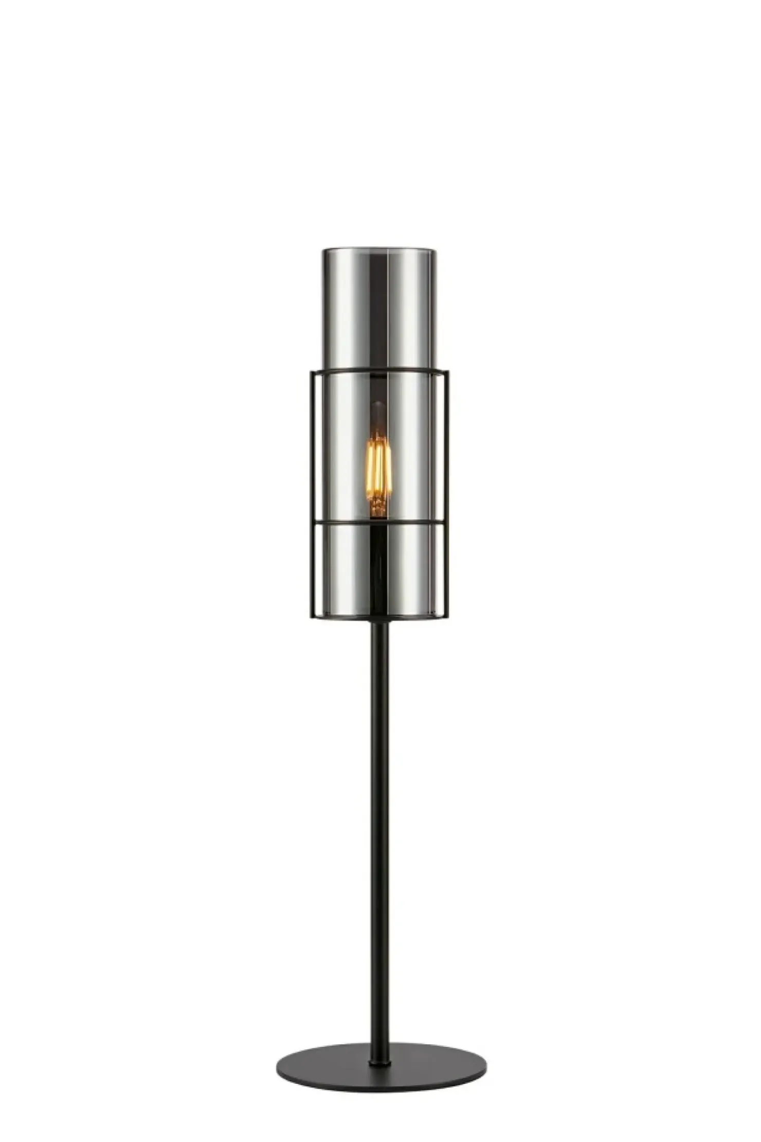 Nowoczesna lampka stołowa z dymionym kloszem 108559 z serii TORCIA*Sklep Kaja Flash Sale