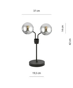 Nowoczesna lampka stołowa z ciemnymi kloszami 1140/LN2 NOVA | Kaja*Sklep Kaja Cheap