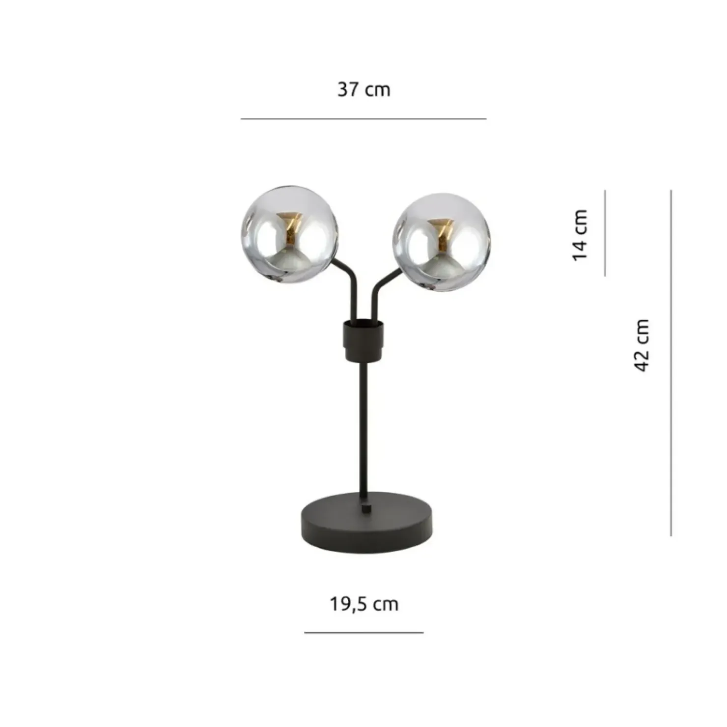 Nowoczesna lampka stołowa z ciemnymi kloszami 1140/LN2 NOVA | Kaja*Sklep Kaja Cheap