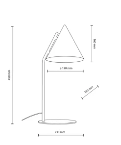 Nowoczesna lampka stołowa - stożek TK 16009 CONO BLACK | Kaja*Sklep Kaja Sale