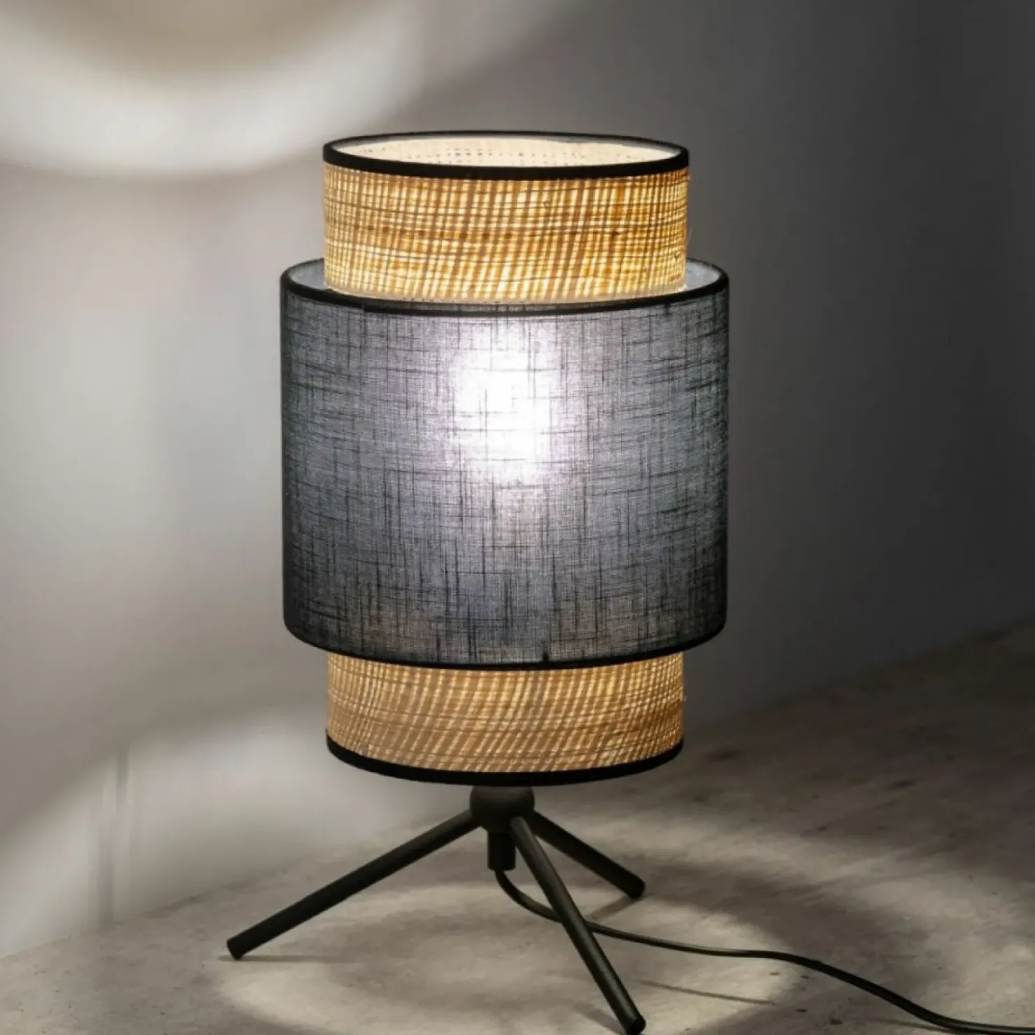 Nowoczesna lampka w stylu rustykalnym TK 5536 z serii BOHO NEW BLACK*Sklep Kaja Best Sale