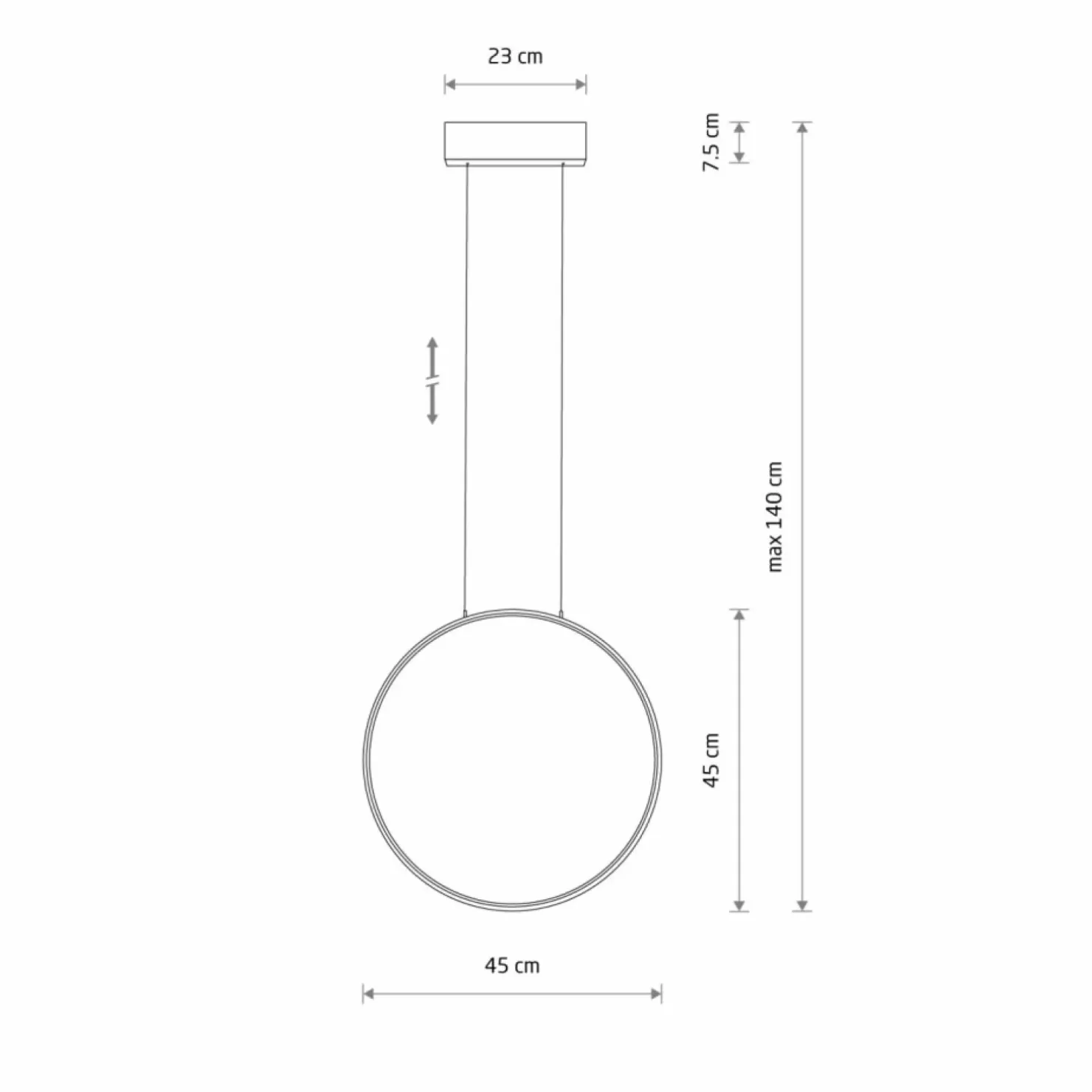 Store Sklep Kaja Nowoczesna, ledowa lampa koło 3000K ⌀45cm 10810 CIRCOLO LED | Kaja