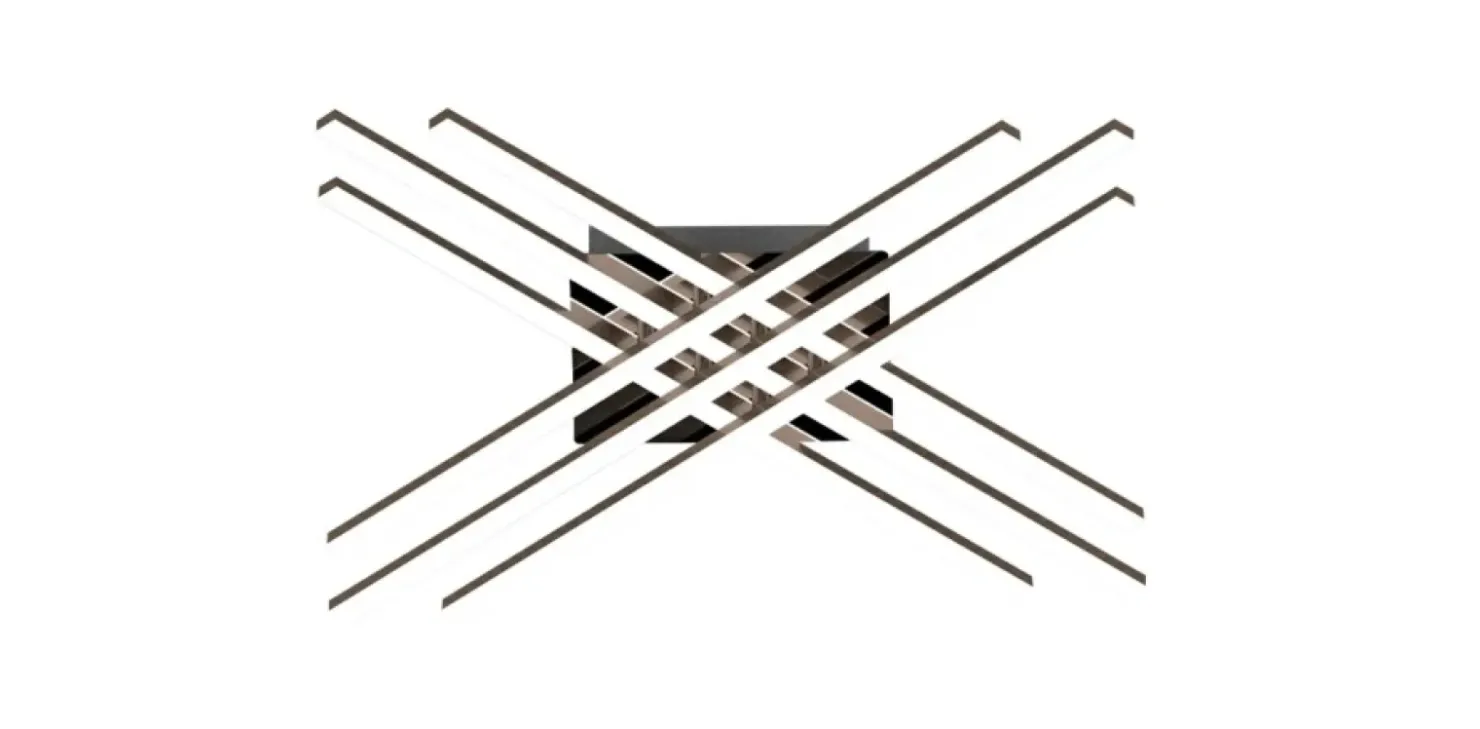 Nowoczesna, ledowa lampa sufitowa do korytarza PL99829-6 z serii CROSS*Sklep Kaja Store