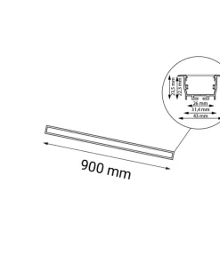 Nowoczesna listwa podtynkowa LED 90cm 3000K ANT 1825 HIATE | Kaja*Sklep Kaja Best