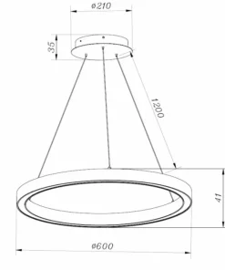 Sale Sklep Kaja Nowoczesna, okrągła lampa wisząca PL200910-600-GD CARLO | Kaja