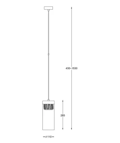 Discount Sklep Kaja Nowoczesna, punktowa lampa wisząca P0389-01D-P7AC GEM | Kaja