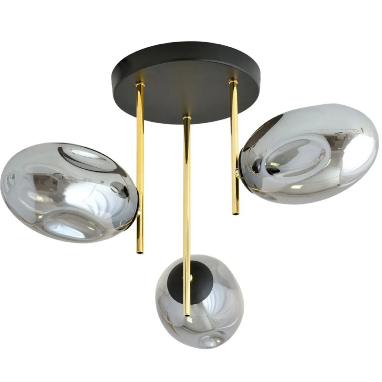 Sale Sklep Kaja Nowoczesna, złoto-grafitowa lampa sufitowa 1274/3 z serii ARGO | Kaja