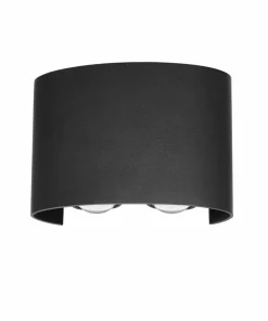 Nowoczesny kinkiet zewnętrzny ze światłem LED OWL-451-2-BL ORTELO*Sklep Kaja Hot
