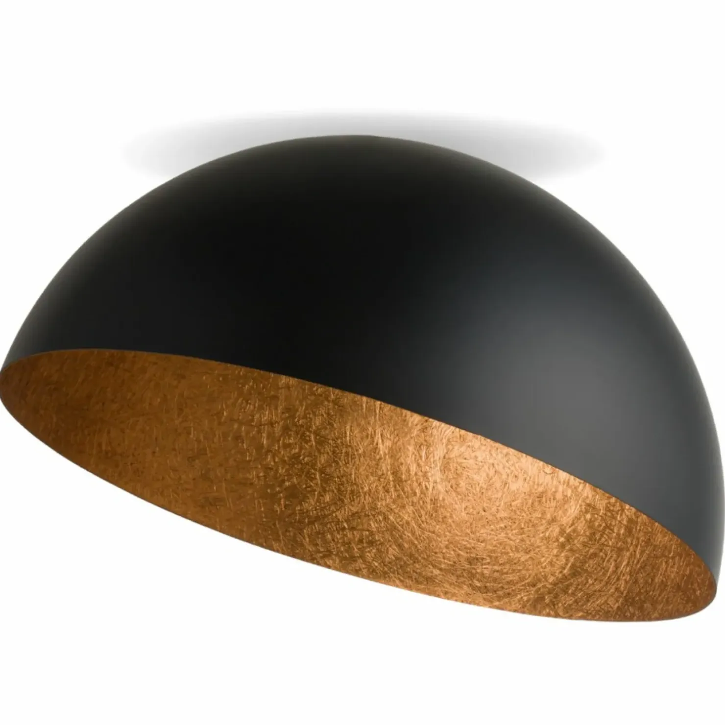 Sale Sklep Kaja Nowoczesny, kopułowy plafon do salonu SIG 32469 - SFERA 50 CZ/MIEDŹ