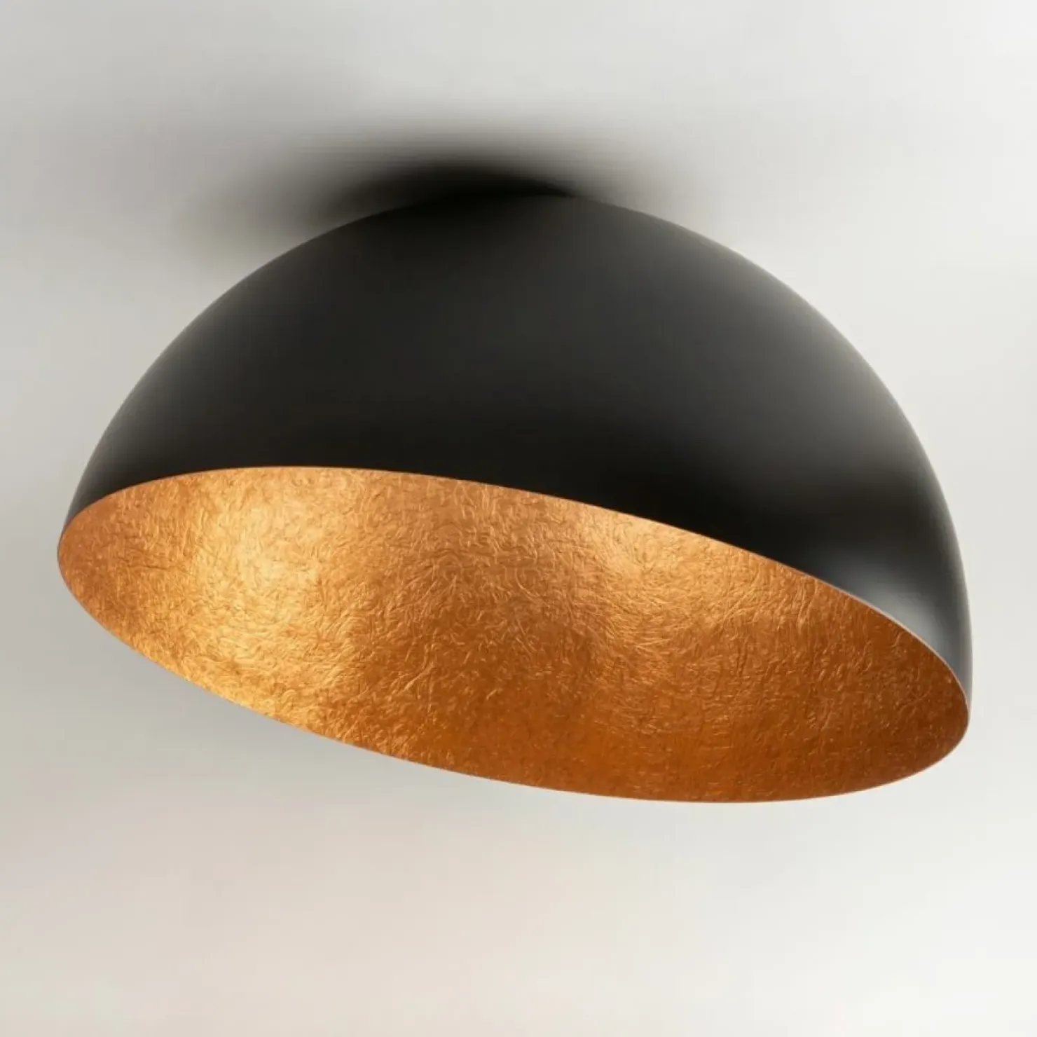 Sale Sklep Kaja Nowoczesny, kopułowy plafon do salonu SIG 32469 - SFERA 50 CZ/MIEDŹ