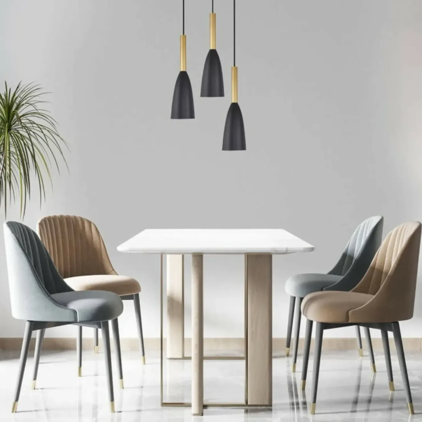 Discount Sklep Kaja Nowoczesny żyrandol, kaskada tub LP-181/3P BK/GD SOLIN | Kaja