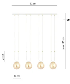Best Sklep Kaja Nowoczesny zwis do kuchni w stylu modern glamour 1117/4 GLAM | Kaja