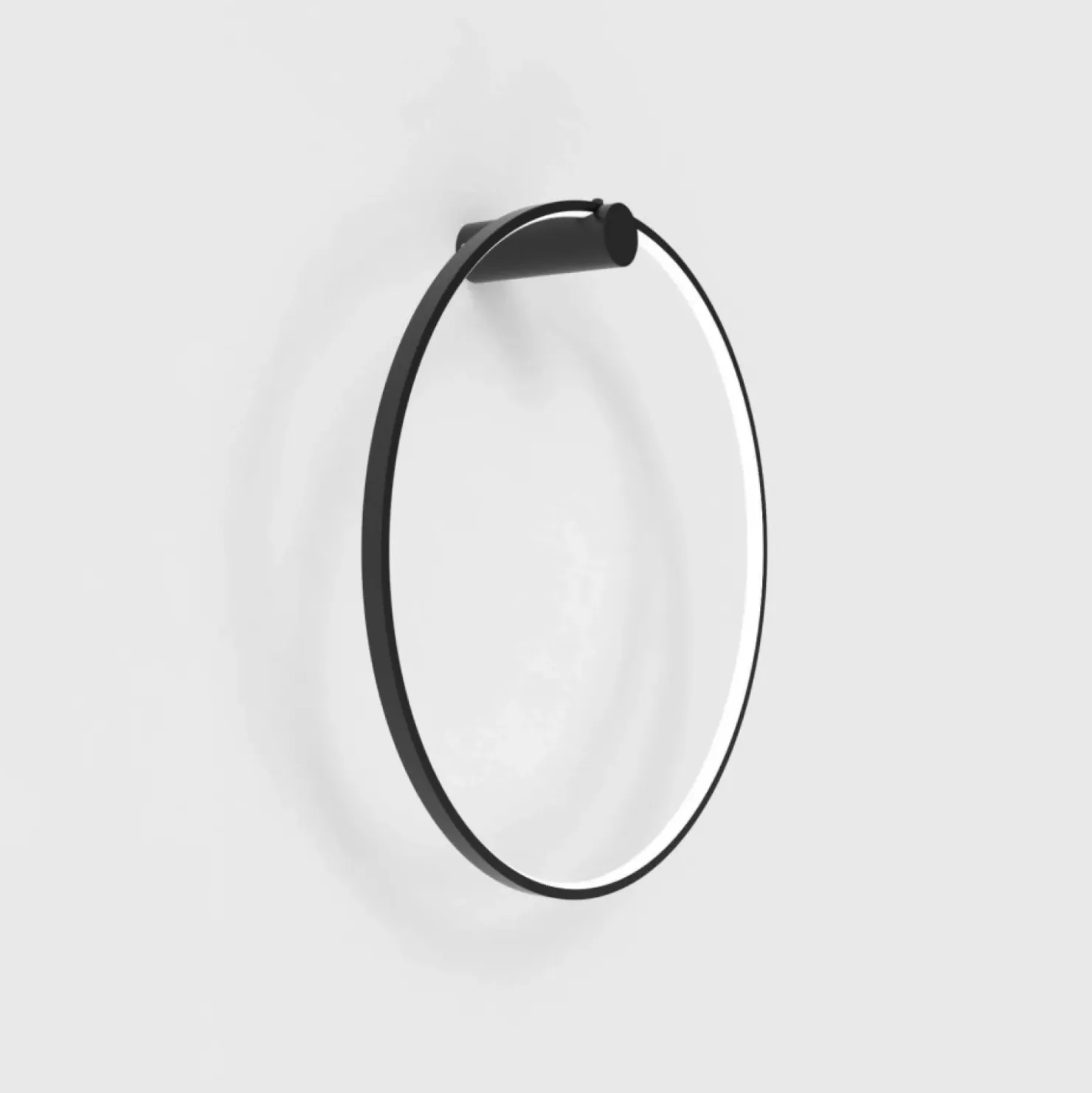 Obręcz ścienna, ledowy ring ⌀60 LP-999/1W S BK MIRROR | Kaja*Sklep Kaja Shop