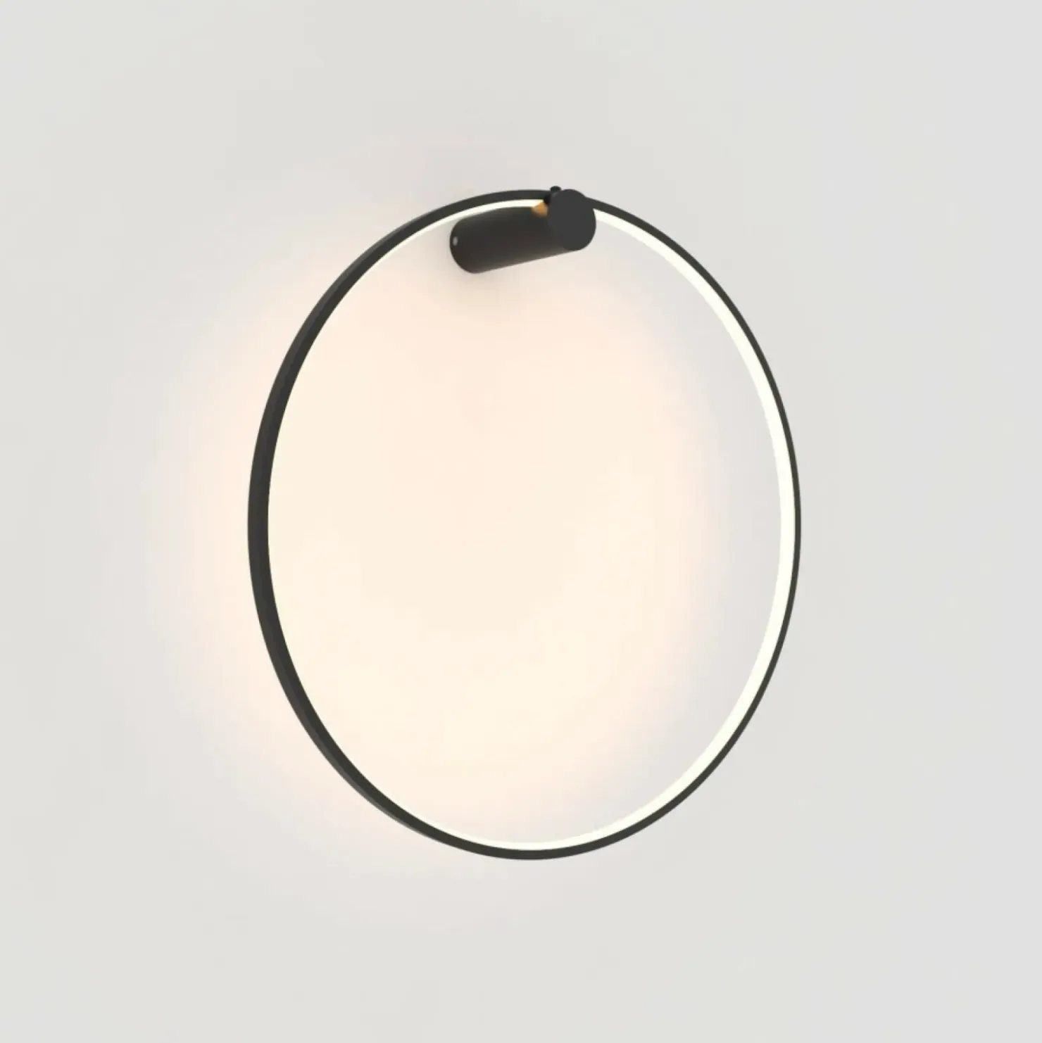Obręcz ścienna, ledowy ring ⌀60 LP-999/1W S BK MIRROR | Kaja*Sklep Kaja Shop
