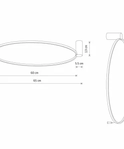 Obręcz LED na sufit i ścianę ⌀60cm 3000K 10815 CIRCOLO LED | Kaja*Sklep Kaja Flash Sale