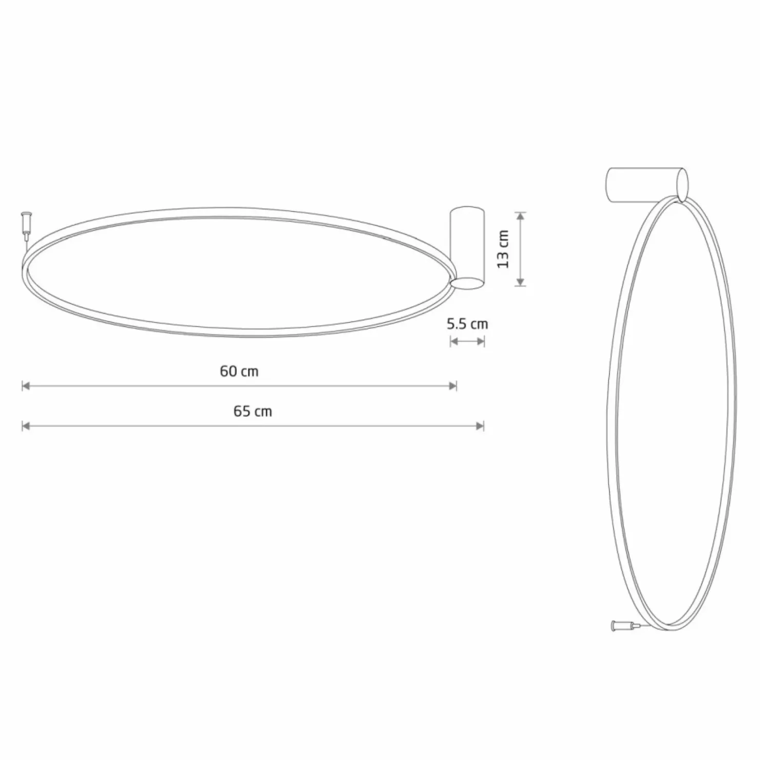 Obręcz LED na sufit i ścianę ⌀60cm 3000K 10815 CIRCOLO LED | Kaja*Sklep Kaja Flash Sale