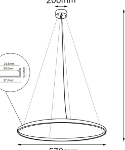 Sale Sklep Kaja Obręcz LED w złotym kolorze ⌀57cm 4000K ANT 5325 z serii AGA