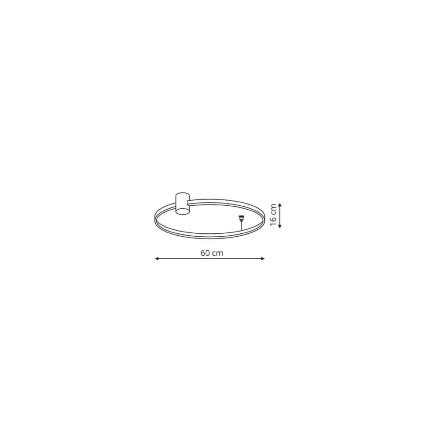 Outlet Sklep Kaja Obręcz ze światłem LED 3000K ⌀60cm LP-909/1C S BK RING | Kaja