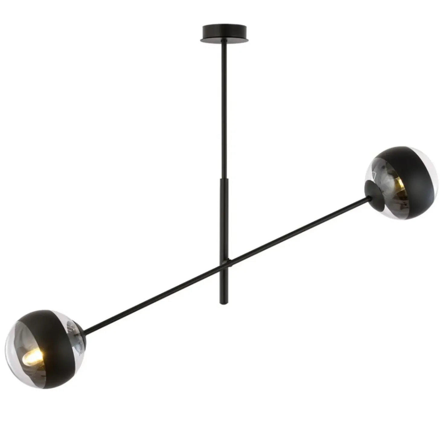 Best Sale Sklep Kaja Obrotowa lampa sufitowa, dwa klosze 1168/2 LINEAR | Kaja Oświetlenie