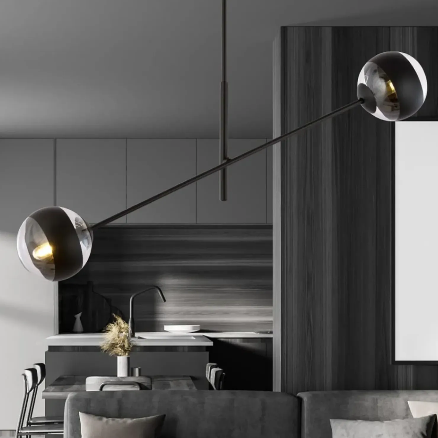 Best Sale Sklep Kaja Obrotowa lampa sufitowa, dwa klosze 1168/2 LINEAR | Kaja Oświetlenie