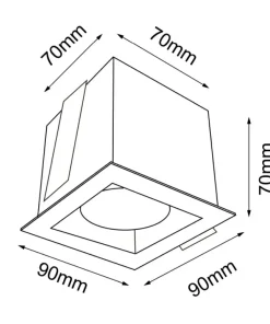 Oczko wpustowe na żarówkę GU10 9x9cm ANT 3032 CAGE | Kaja Oświetlenie*Sklep Kaja New
