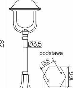 Ogrodowa lampa stojąca w czarnym kolorze K 5002/3/O z serii PRINCE | Kaja Oświet*Sklep Kaja Sale