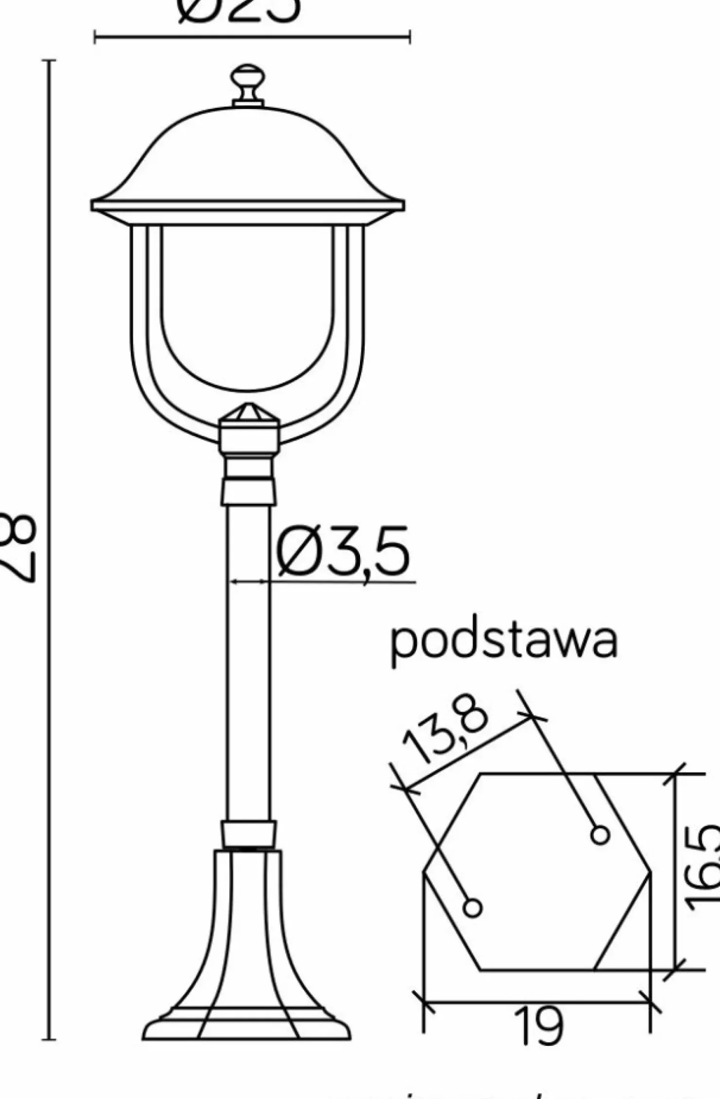 Ogrodowa lampa stojąca w czarnym kolorze K 5002/3/O z serii PRINCE | Kaja Oświet*Sklep Kaja Sale