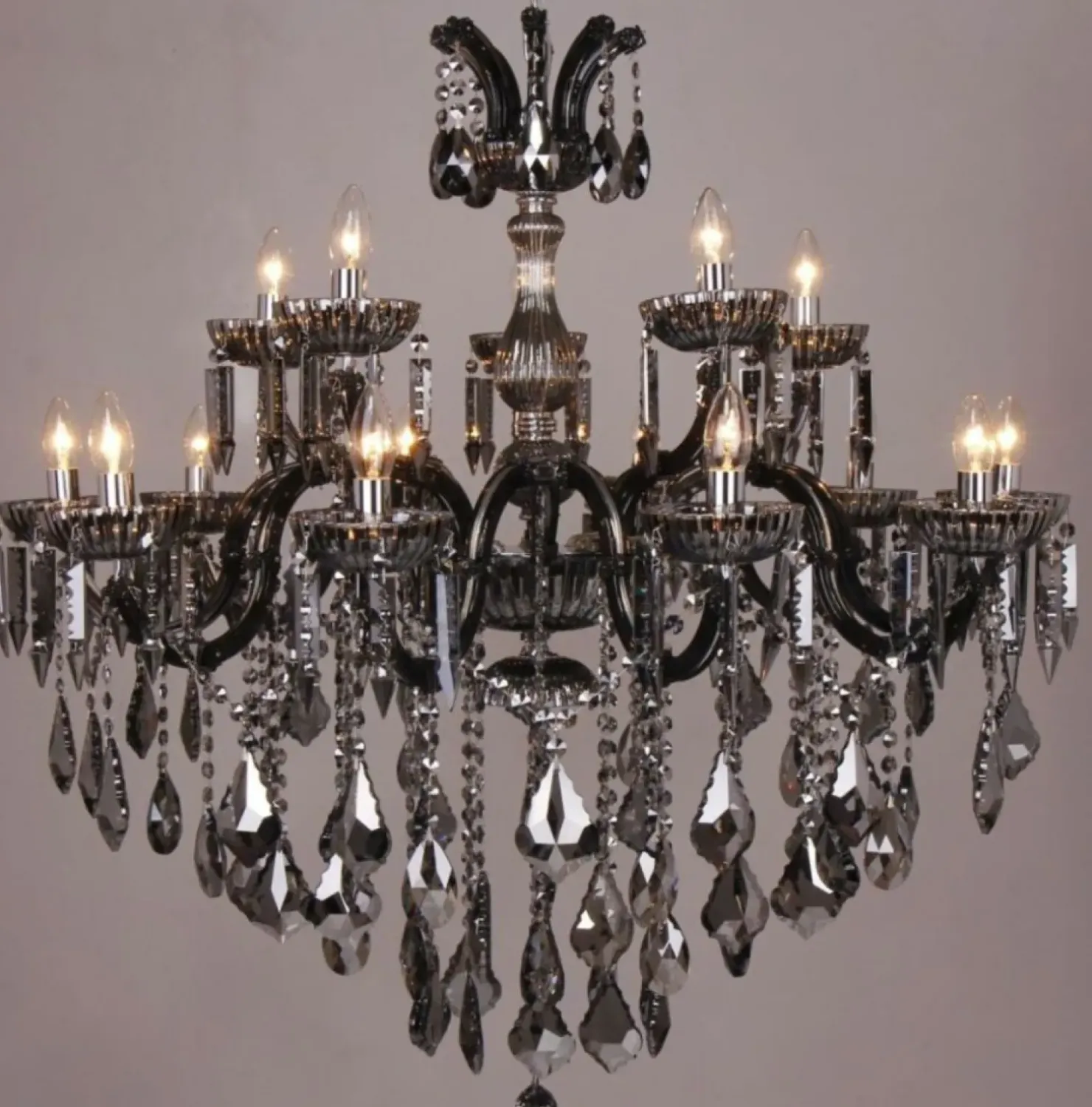 Fashion Sklep Kaja Ogromna, kryształowa lampa świecznik 17801/10+5 CHATEAU | Kaja