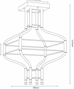 Sale Sklep Kaja Ogromna lampa wisząca LED 127cm 2700-6000K ANT 9054 ALHA S | Kaja