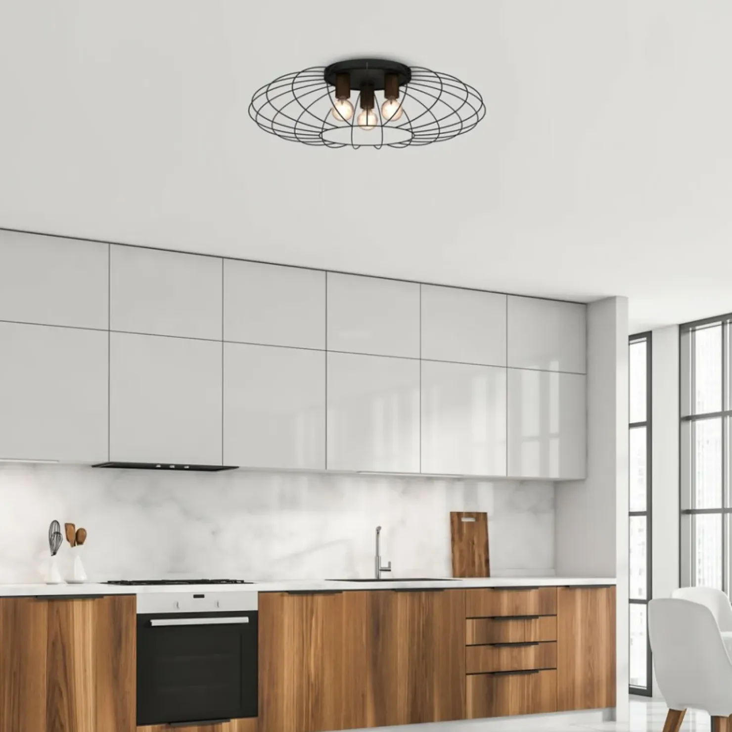 Store Sklep Kaja Okazała lampa sufitowa na trzy żarówki MLP7961 z serii MERIDIANO | Kaja Oświetle