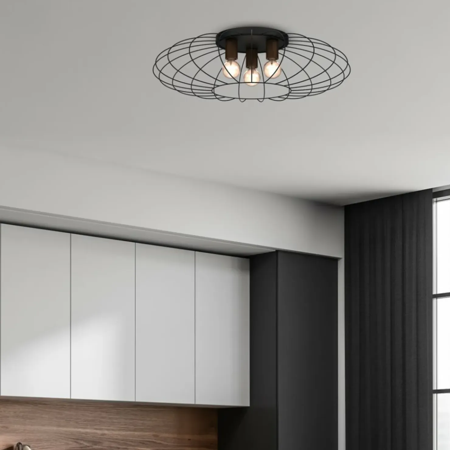Store Sklep Kaja Okazała lampa sufitowa na trzy żarówki MLP7961 z serii MERIDIANO | Kaja Oświetle