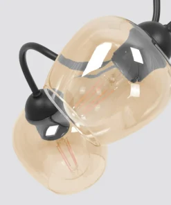 Sale Sklep Kaja Okazała lampa sufitowa, pięć bursztynowych kloszy K-5191 z serii DIUNA