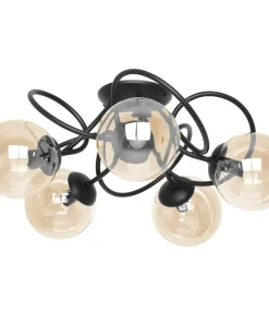 Cheap Sklep Kaja Okazała lampa sufitowa z bursztynowymi kloszami K-5127 z serii FLORO
