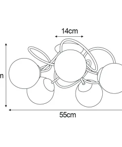 Cheap Sklep Kaja Okazała lampa sufitowa z bursztynowymi kloszami K-5127 z serii FLORO