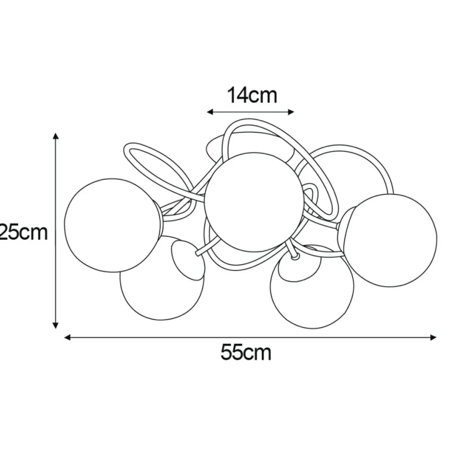 Cheap Sklep Kaja Okazała lampa sufitowa z bursztynowymi kloszami K-5127 z serii FLORO