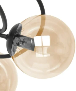 Cheap Sklep Kaja Okazała lampa sufitowa z bursztynowymi kloszami K-5127 z serii FLORO