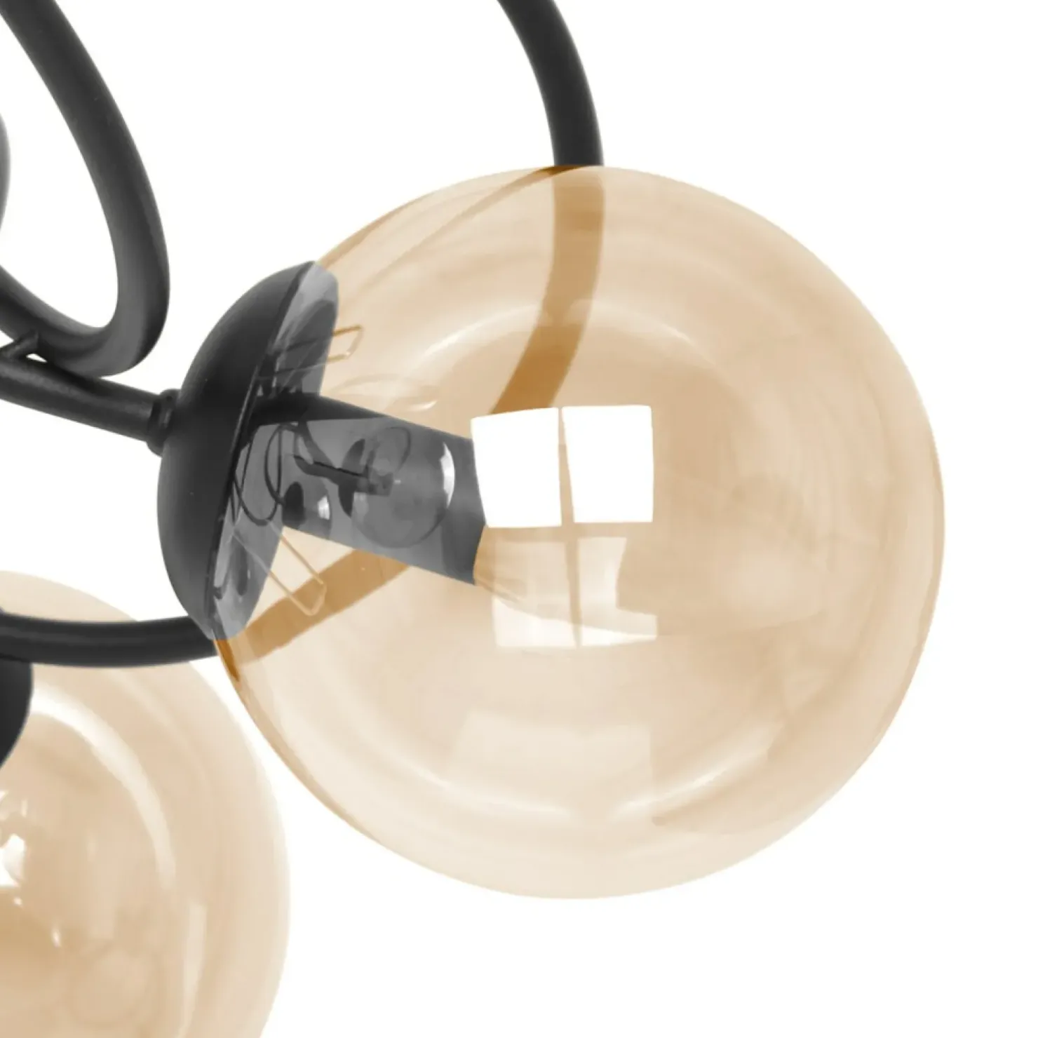 Cheap Sklep Kaja Okazała lampa sufitowa z bursztynowymi kloszami K-5127 z serii FLORO